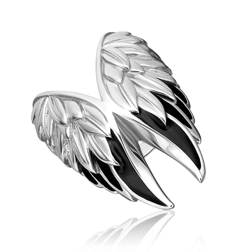 Кольцо из серебра с эмалью р. 19 PLATINA jewelry