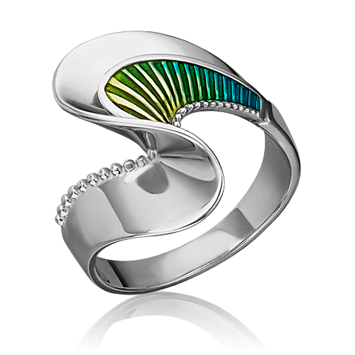 Кольцо из серебра с эмалью р.18 PLATINA jewelry 01-5475-00-000-0200-68
