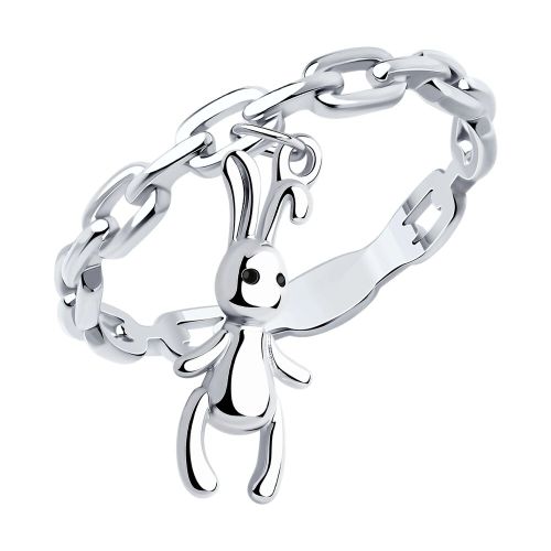 Кольцо из серебра с эмалью р.18.5 SKLV