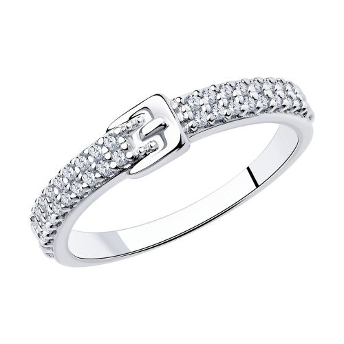 Кольцо из серебра с фианитами р.18.5 Diamant
