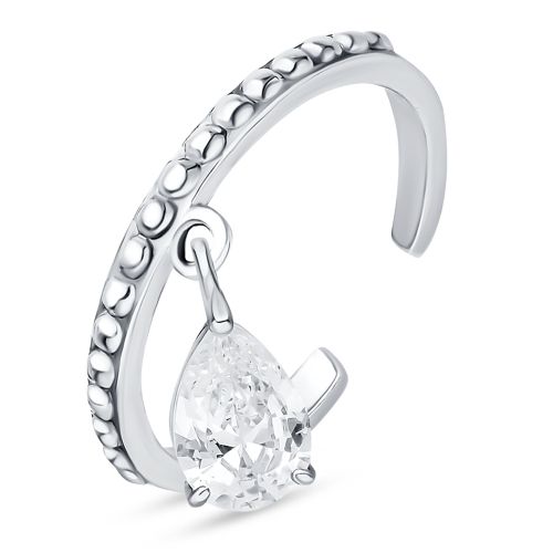Кольцо из серебра с фианитом р. 13,5 585Gold