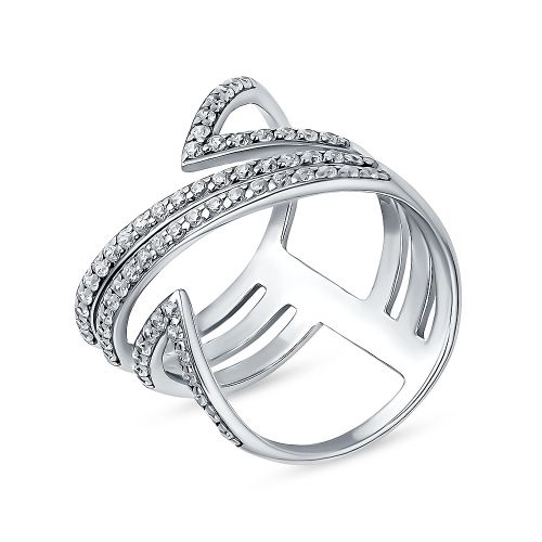 Кольцо из серебра с фианитом р. 14 585Gold