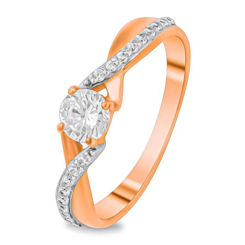 Кольцо из серебра с фианитом р. 15 585Gold