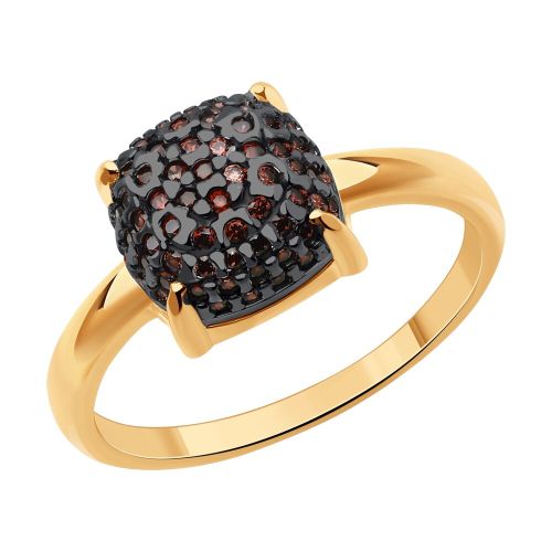 Кольцо из серебра с фианитом р. 16.5 Diamant