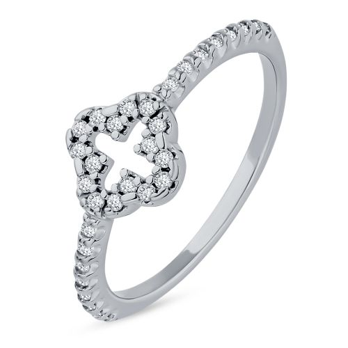 Кольцо из серебра с фианитом р. 17,5 585Gold