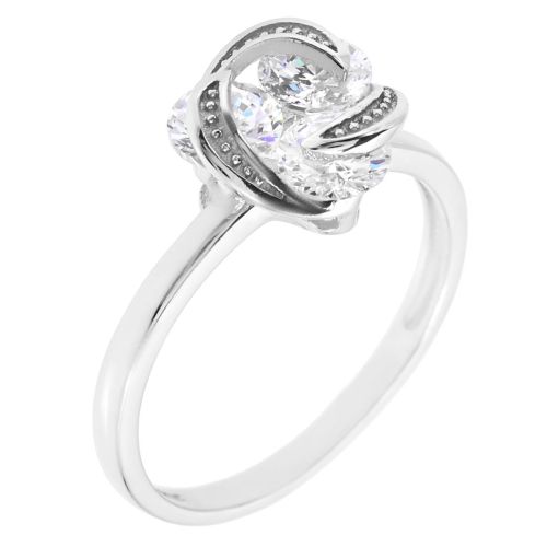 Кольцо из серебра с фианитом р. 17.5 Balex Jewellery