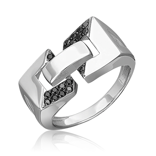Кольцо из серебра с фианитом р. 18,5 PLATINA jewelry