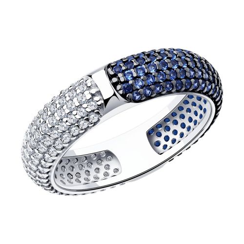 Кольцо из серебра с фианитом р. 19 Diamant