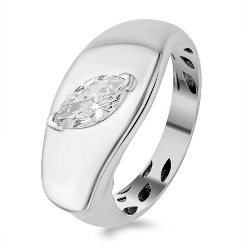Кольцо из серебра с фианитом р. 19,5 585Gold
