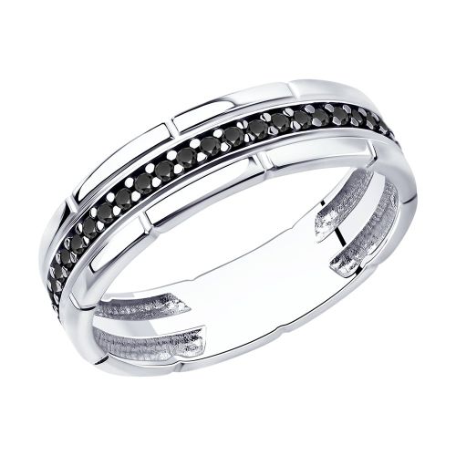 Кольцо из серебра с фианитом р. 21,5 Diamant