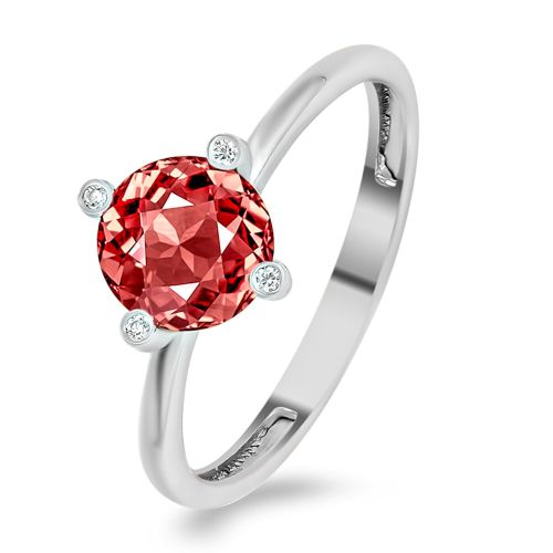 Кольцо из серебра с гранатом/фианитом р. 18,5 585Gold