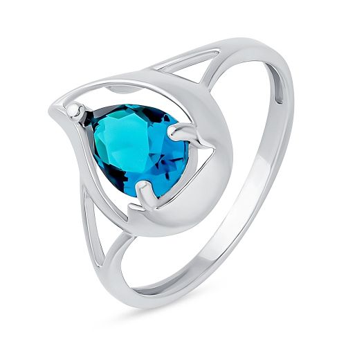 Кольцо из серебра с кристаллом ювелирным р. 16,5 585Gold