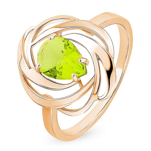 Кольцо из серебра с кристаллом ювелирным р. 18,5 585Gold