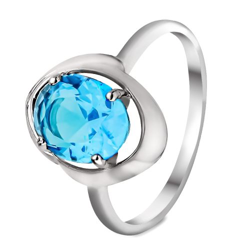 Кольцо из серебра с кристаллом ювелирным р. 19,5 585Gold