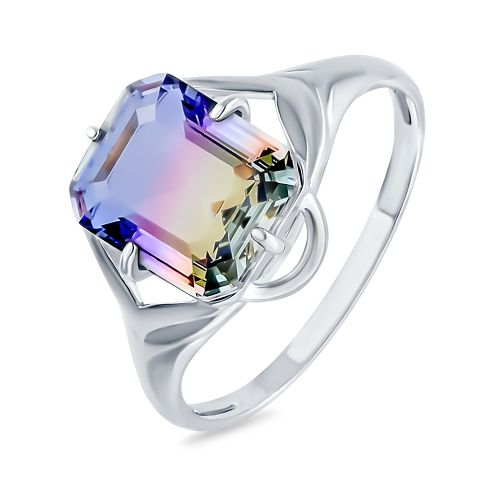 Кольцо из серебра с кристаллом ювелирным/фианитом р. 16,5 585Gold