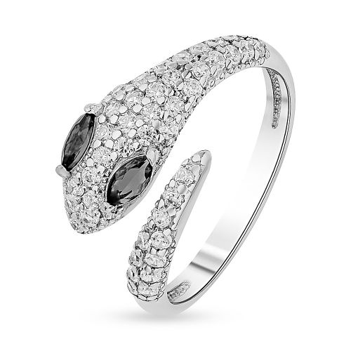 Кольцо из серебра с кварцем/фианитом р. 17,5 585Gold