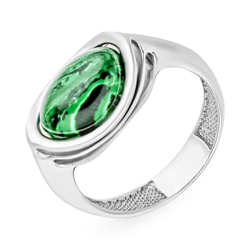 Кольцо из серебра с малахитом р. 17 585Gold