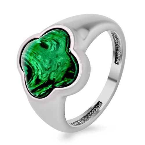 Кольцо из серебра с малахитом р. 18,5 585Gold