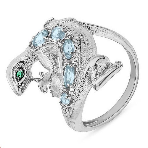 Кольцо из серебра с топазом р. 18,5 585Gold