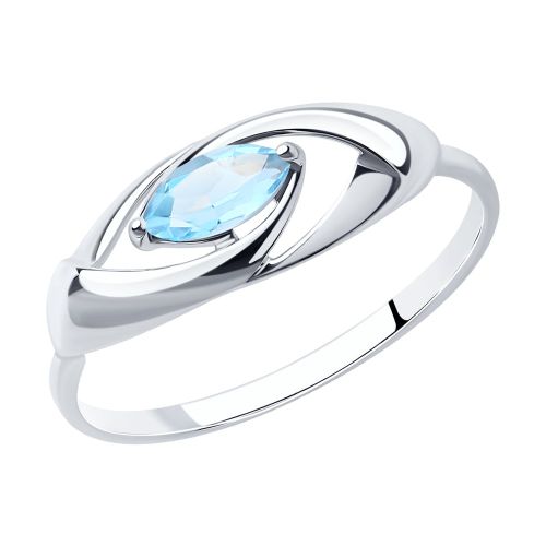 Кольцо из серебра с топазом р.18.5 Diamant