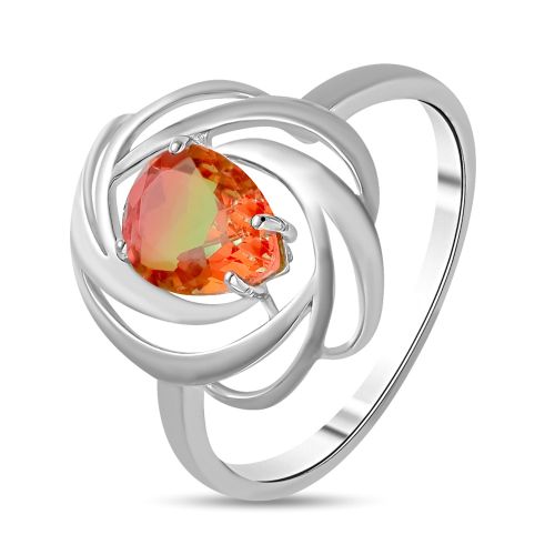 Кольцо из серебра с турмалином искусственным р. 18,5 585Gold