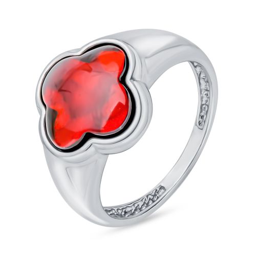 Кольцо из серебра с янтарем р. 17,5 585Gold
