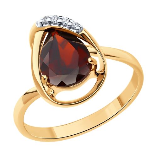 Кольцо из серебро р. 17,5 Diamant