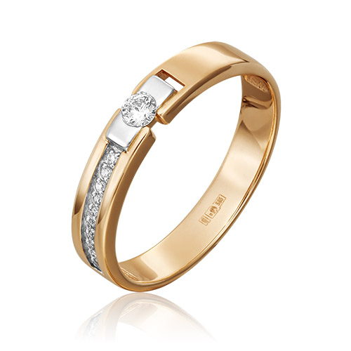 Кольцо из золота р. 15,5 PLATINA jewelry