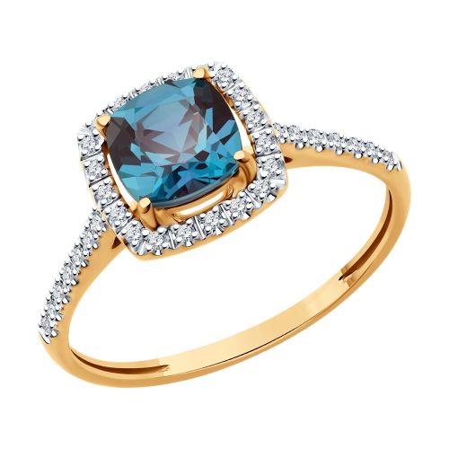 Кольцо из золота р. 18 Diamant