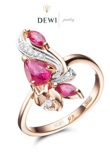 Кольцо из золота р.19,5 Dewi