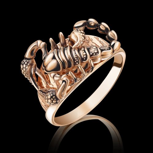 Кольцо из золота с эмалью р.17,5 PLATINA jewelry
