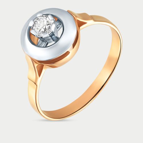 Кольцо из золота с фианитом 17 GOLD CENTER