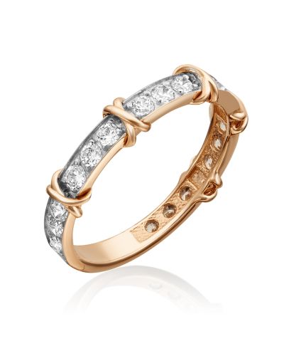 Кольцо из золота с фианитом р.18 PLATINA jewelry