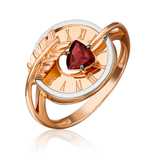 Кольцо из золота с гранатом р.19 PLATINA jewelry 01-5467-00-204-1111-76