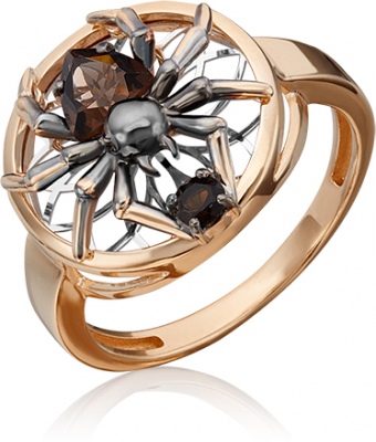 Кольцо из золота с кварцем р. 18 PLATINA jewelry