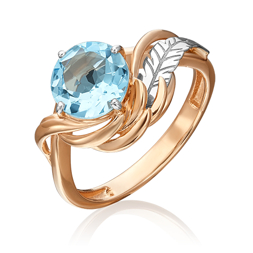 Кольцо из золота с топазом р.16.5 PLATINA jewelry 01-5459-00-201-1111-76