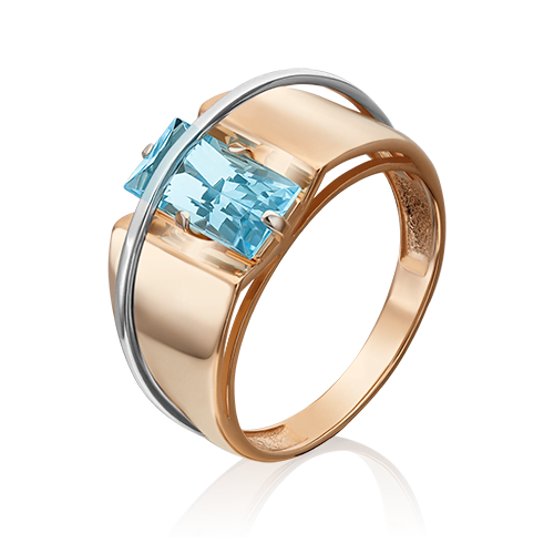 Кольцо из золота с топазом р.18 PLATINA jewelry 01-5312-00-201-1111-46