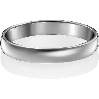 Кольцо обручальное из белого золота р. 14,5 PLATINA jewelry
