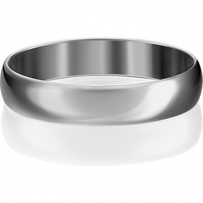 Кольцо обручальное из белого золота р. 15,5 PLATINA jewelry