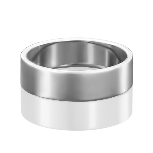 Кольцо обручальное из белого золота р. 22 PLATINA jewelry