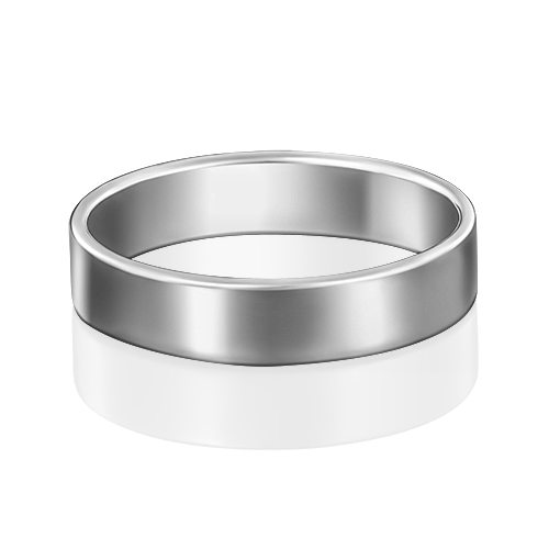 Кольцо обручальное из белого золота р. 23,5 PLATINA jewelry