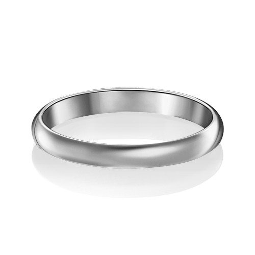 Кольцо обручальное из белого золота р. 24 PLATINA jewelry