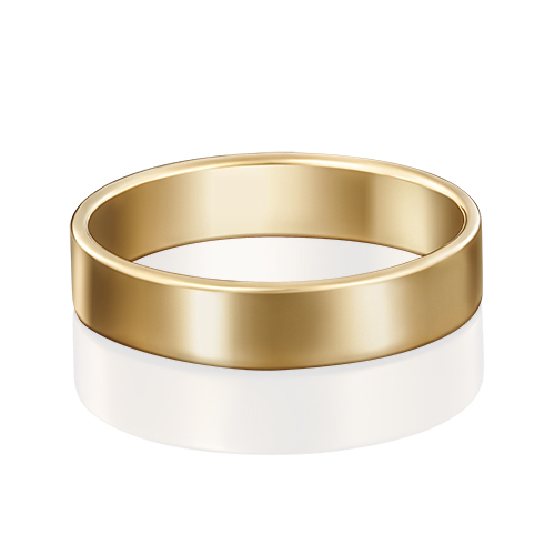 Кольцо обручальное из желтого золота р. 20 PLATINA jewelry
