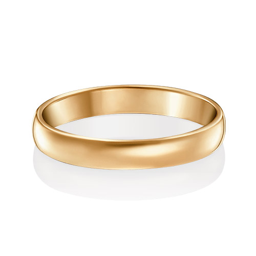 Кольцо обручальное из желтого золота р. 20,5 PLATINA jewelry