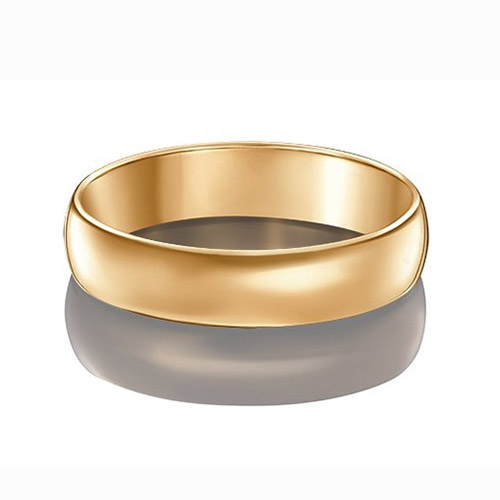 Кольцо обручальное из желтого золота р. 21,5 PLATINA jewelry