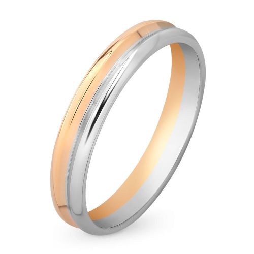 Кольцо обручальное из комбинированного золота р. 22 585Gold