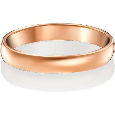 Кольцо обручальное из красного золота р. 14 PLATINA jewelry