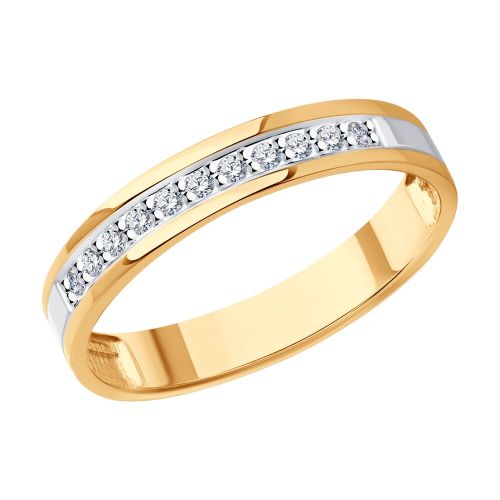 Кольцо обручальное из красного золота р. 16 SOKOLOV Diamonds
