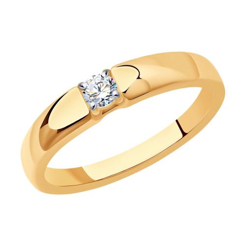 Кольцо обручальное из красного золота р. 17 SOKOLOV Diamonds