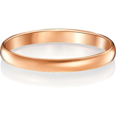 Кольцо обручальное из красного золота р. 17,5 PLATINA jewelry